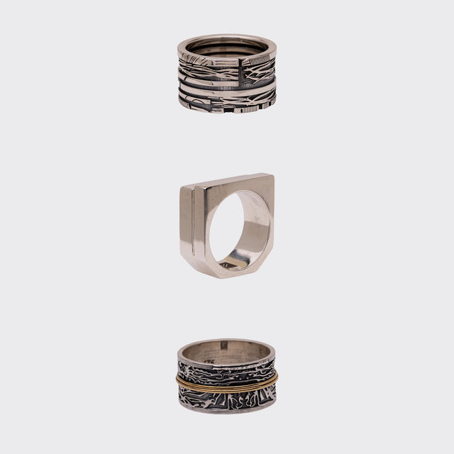 Wire X Brutalist X Eclipse Ring Bundle